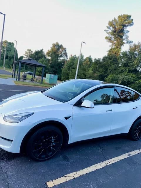 Tesla after mobile detail in Greer SC — exterior wash and interior restoration — CastroShines